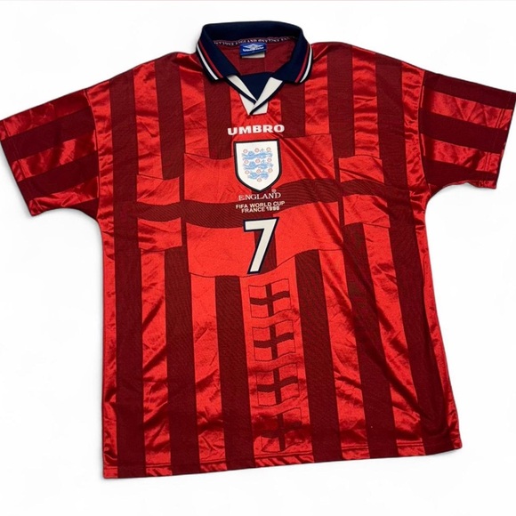 David Beckham Number 7 FIFA World Cup France Umbro England 1997/1999 XL